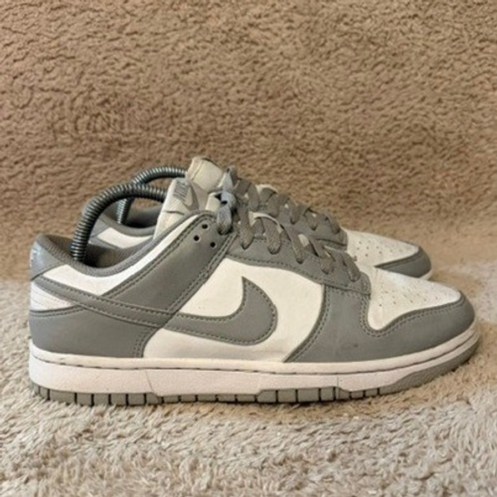 Nike Dunk Low NN Sneakers Womens Size 9 Grey DD1873-119 Grey Fog Leather Low Top